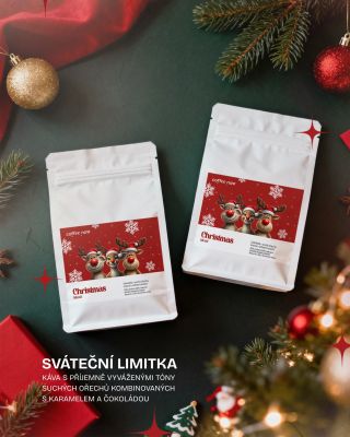 Naše káva 𝐂𝐡𝐫𝐢𝐬𝐭𝐦𝐚𝐬 𝐁𝐥𝐞𝐧𝐝 je zpět! ✨ Sváteční limitka s tóny suchých ořechů, karamelu a čokolády.❤️ ➡️ Dostupná jen do Vánoc!