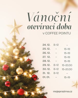 I mezi svátky si k nám můžete přijít pro svou oblíbenou kávu a doplnit zásoby!☕✨ Aktuální otevírací dobu najdete níže –...